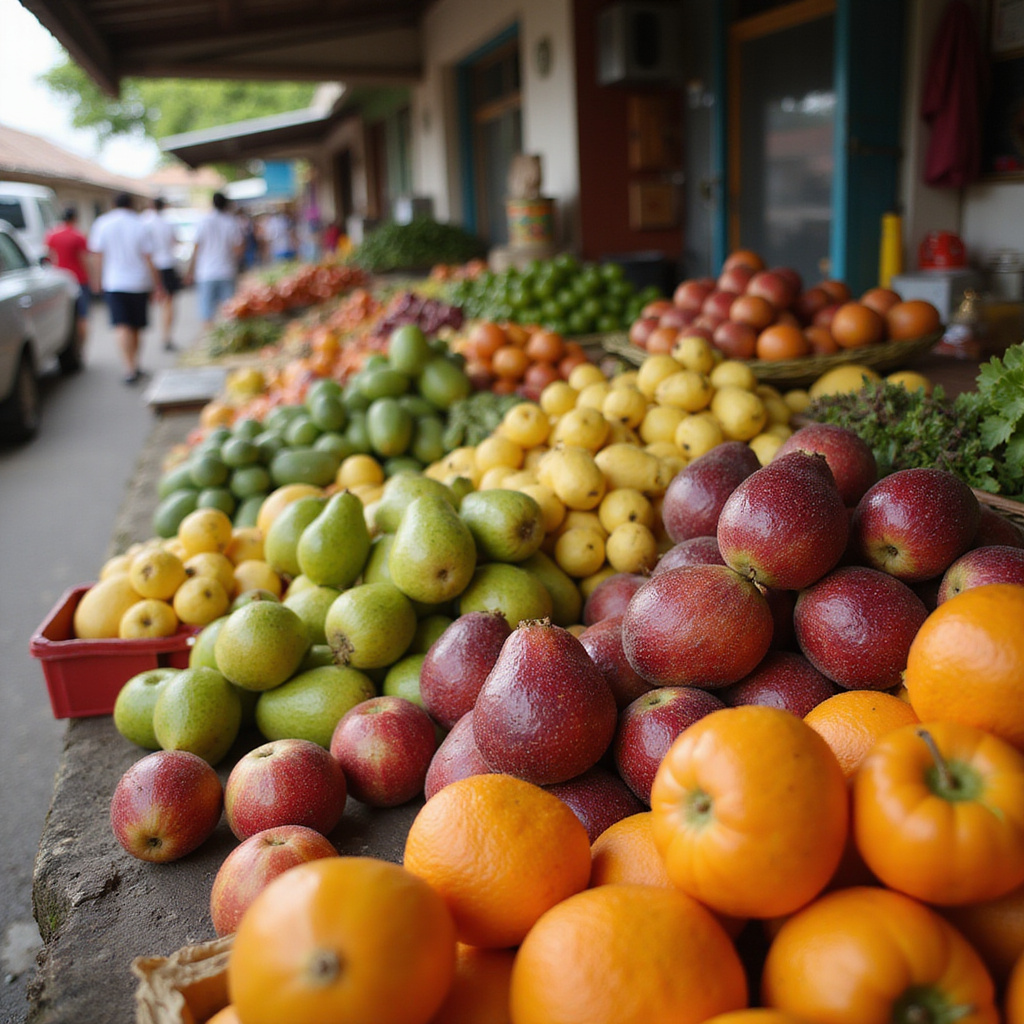Świeże owoce na targu w Las Terrenas