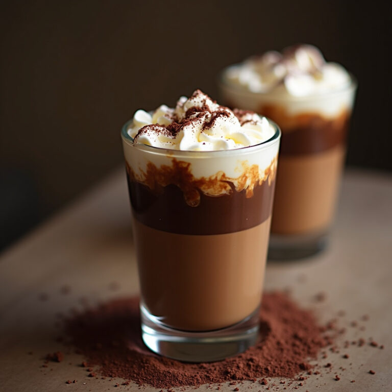 Bicerin – legendarne turyńskie kakao w szklance z widocznymi warstwami czekolady, kawy i śmietanki