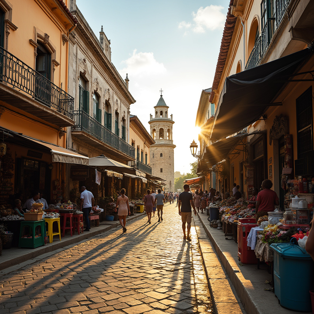 Ulica w Mombasie prowadząca do Fort Jesus, zabytkowa architektura