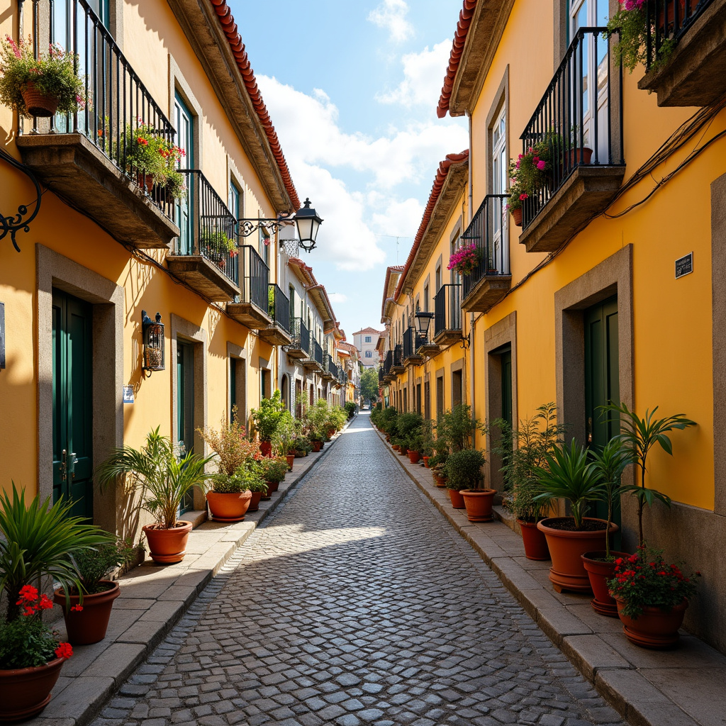 Ulica w Évorze prowadząca do uniwersytetu, otoczona tradycyjnymi portugalskimi domami