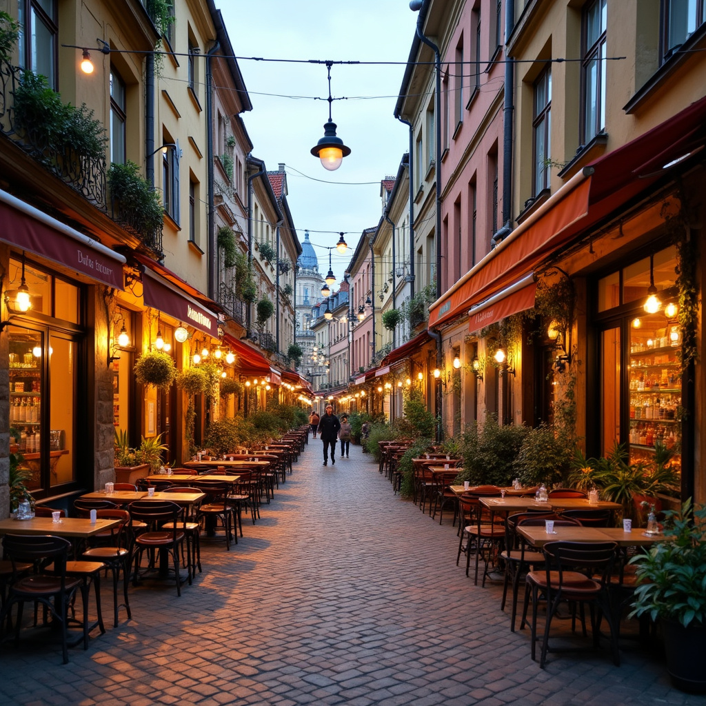 Ulica w Poznaniu z kawiarniami i restauracjami, tętniąca życiem scena gastronomiczna
