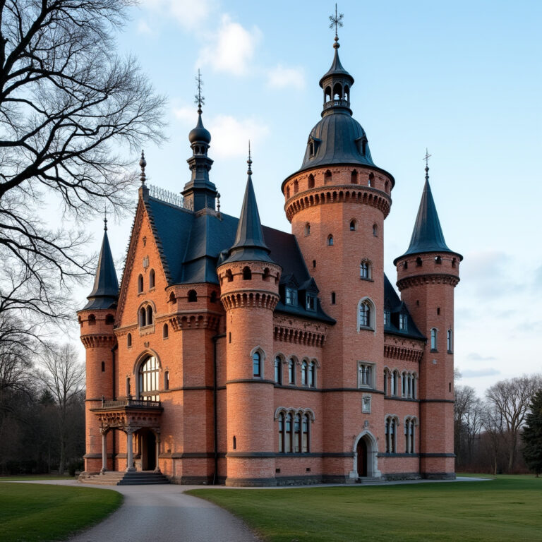 Zamek Książąt Pomorskich w Szczecinie widziany z zewnątrz, gotycka i renesansowa architektura