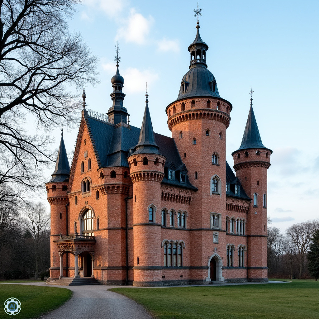 Zamek Książąt Pomorskich w Szczecinie widziany z zewnątrz, gotycka i renesansowa architektura