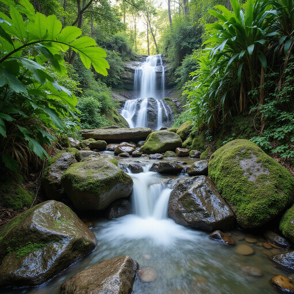 Wodospad El Limón w Samaná otoczony bujną roślinnością tropikalną
