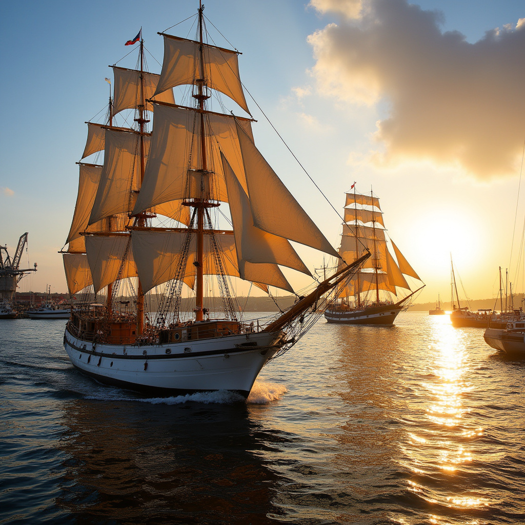 Żaglowce Tall Ships Races w porcie w Szczecinie, morska przygoda i turystyka