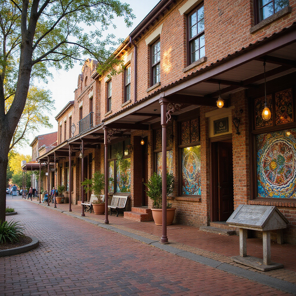 Ulica w Darwin z galerią sztuki Tiwi w tle