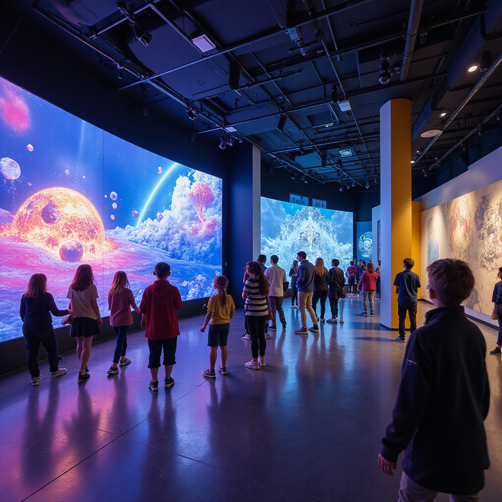 Interaktywne eksponaty w Questacon, centrum nauki w Canberrze