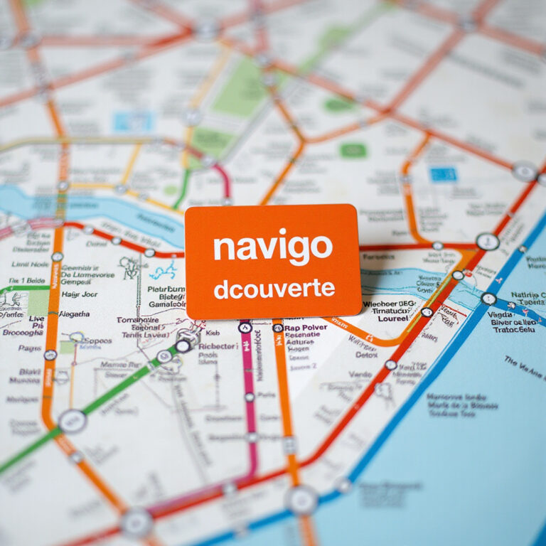 Karta Navigo Découverte na tle mapy metra w Paryżu - wygodny transport publiczny