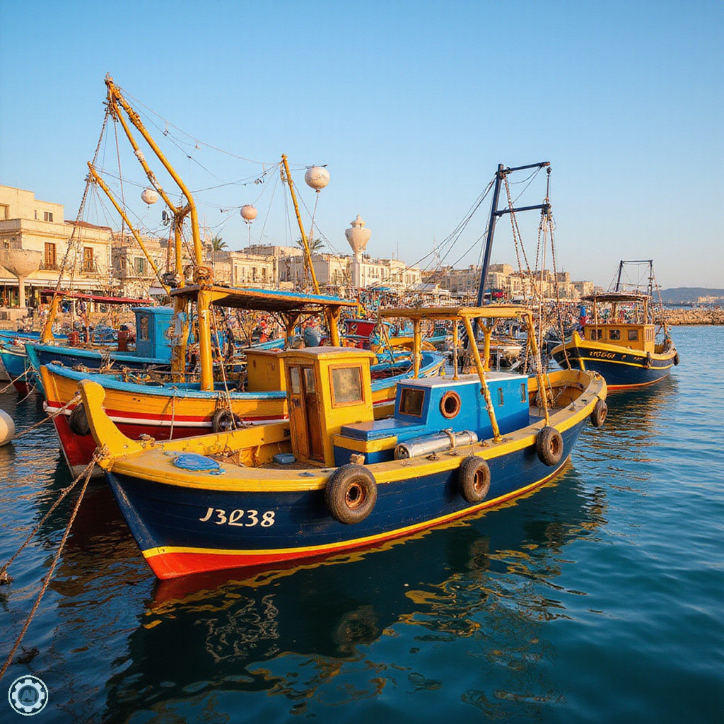 Kolorowe łodzie luzzu w porcie Marsaxlokk, tradycyjne rybackie symbole