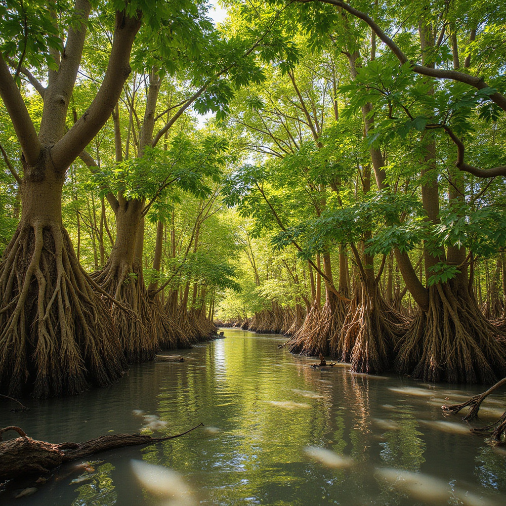 Mangrowce w Parku Narodowym Wadi El Gemal, egzotyczna roślinność