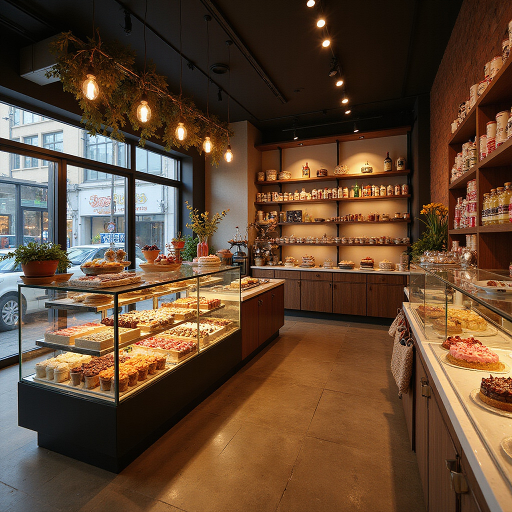 Wnętrze krakowskiej cukierni z deserami fusion - nowoczesne słodkości i cukiernicze arcydzieła