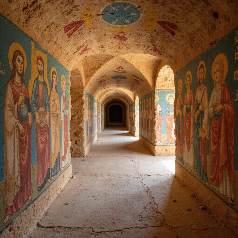 Katakumby Dobrego Pasterza w Tunezji – podziemne korytarze z freskami
