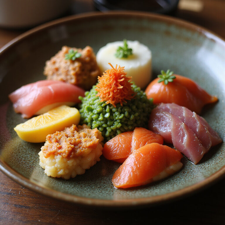 Tradycyjna japońska uczta kaiseki w Tokio z sezonowymi daniami