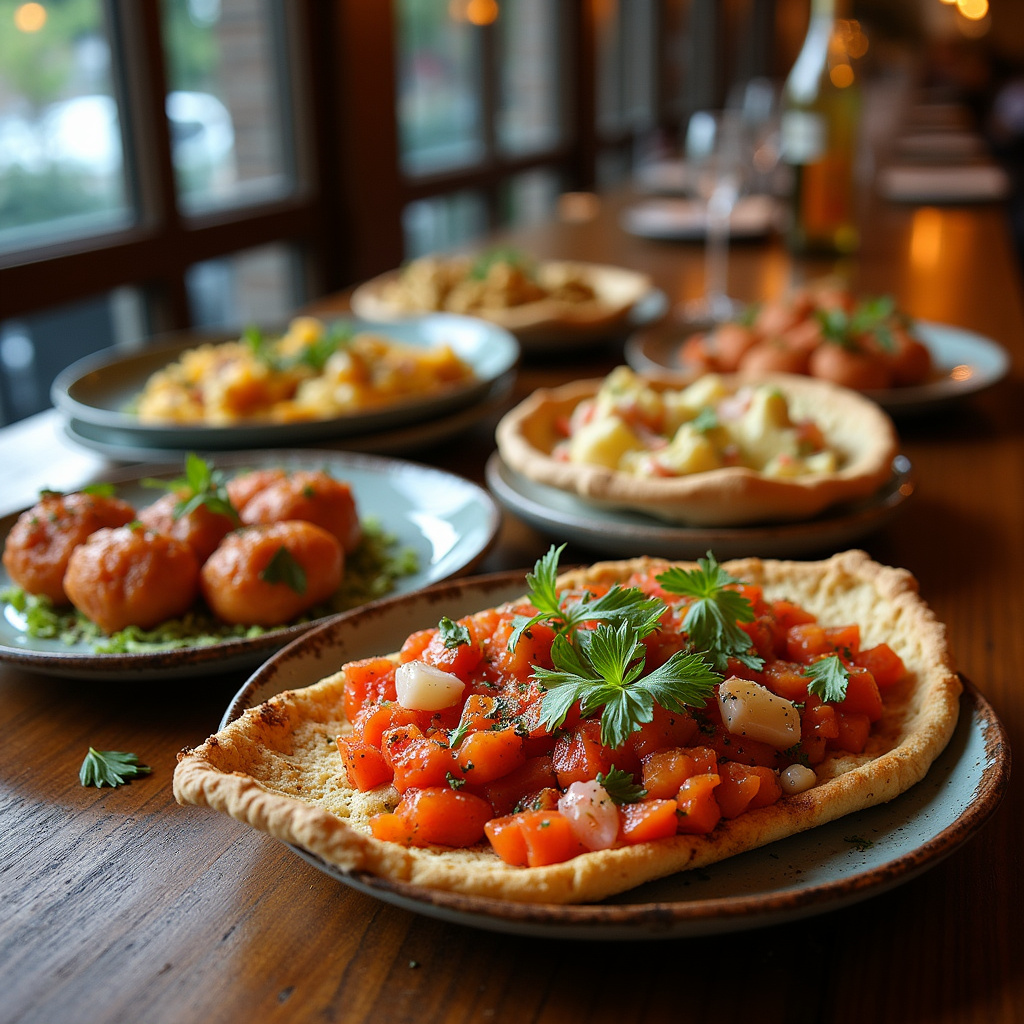 Tradycyjne hiszpańskie tapas z globalnym akcentem w restauracji w Lavapiés