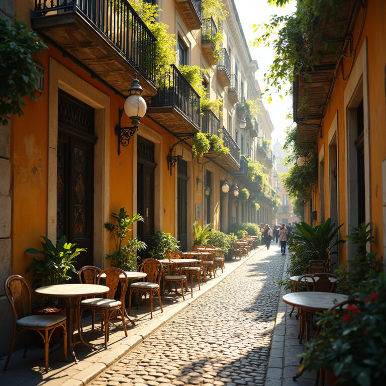 Uliczka w Dzielnicy Łacińskiej z kawiarniami, gdzie Hemingway pisał swoje dzieła