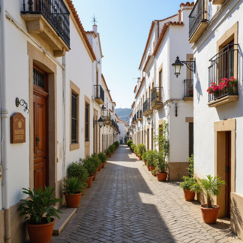 Uliczka w Kadyksie z charakterystycznymi białymi domami i klimatem sprzyjającym produkcji Sherry