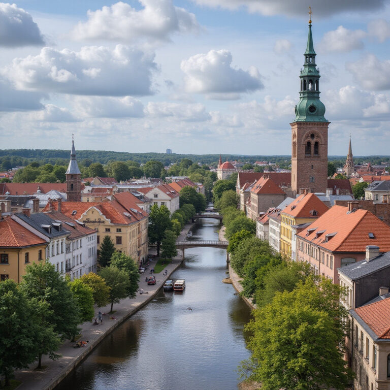 Jelgava - miasto Jānisa Čakste, pierwszy prezydent Łotwy, uliczki i zabytki