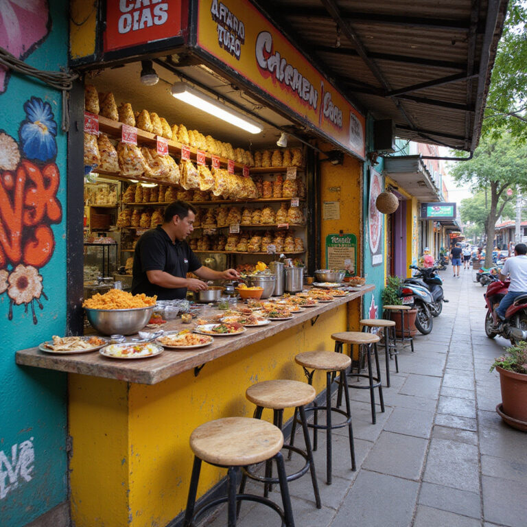 Uliczny stragan z tacos w Piste, gdzie zjesz Chichen Itza - lokalne jedzenie i tradycyjne potrawy