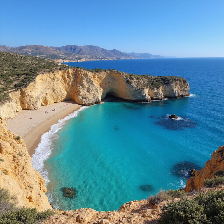 Widok na klify Cape Greco i turkusowe morze – idealne miejsce na wakacje na Cyprze