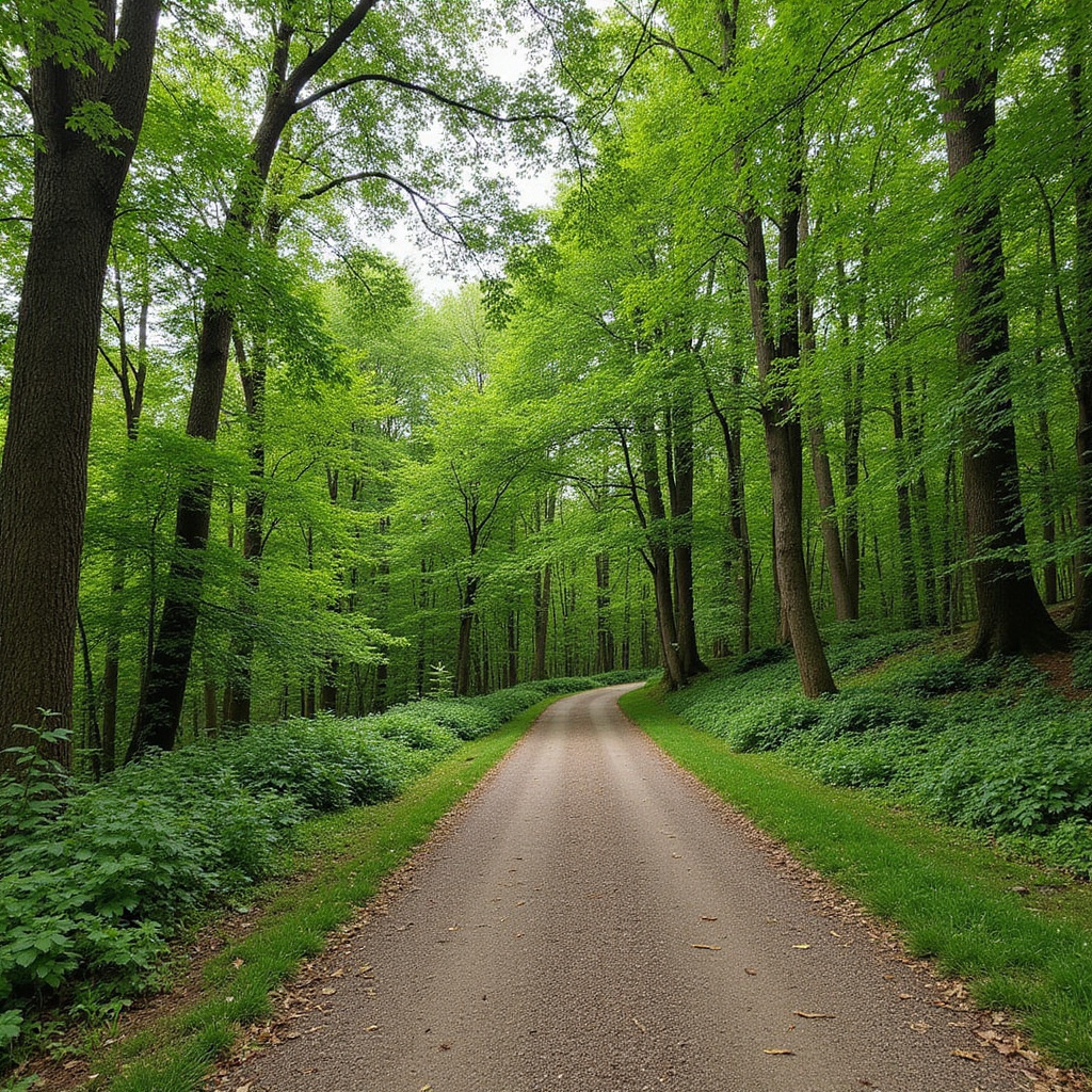 Spacerowe szlaki Karlowych Warów – widok na las i ścieżkę wśród drzew