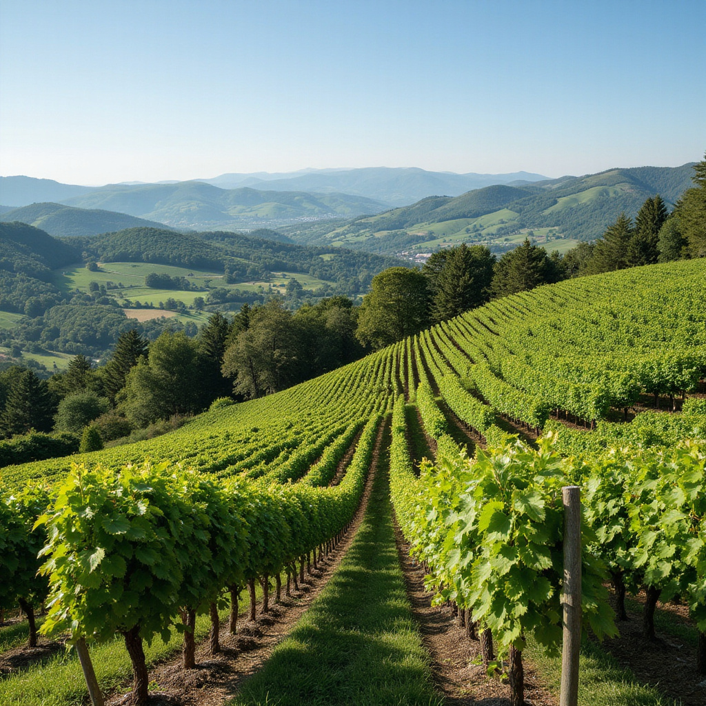 Winnice Valpolicella rozciągające się na tle wzgórz, idealne dla miłośników wina i przyrody