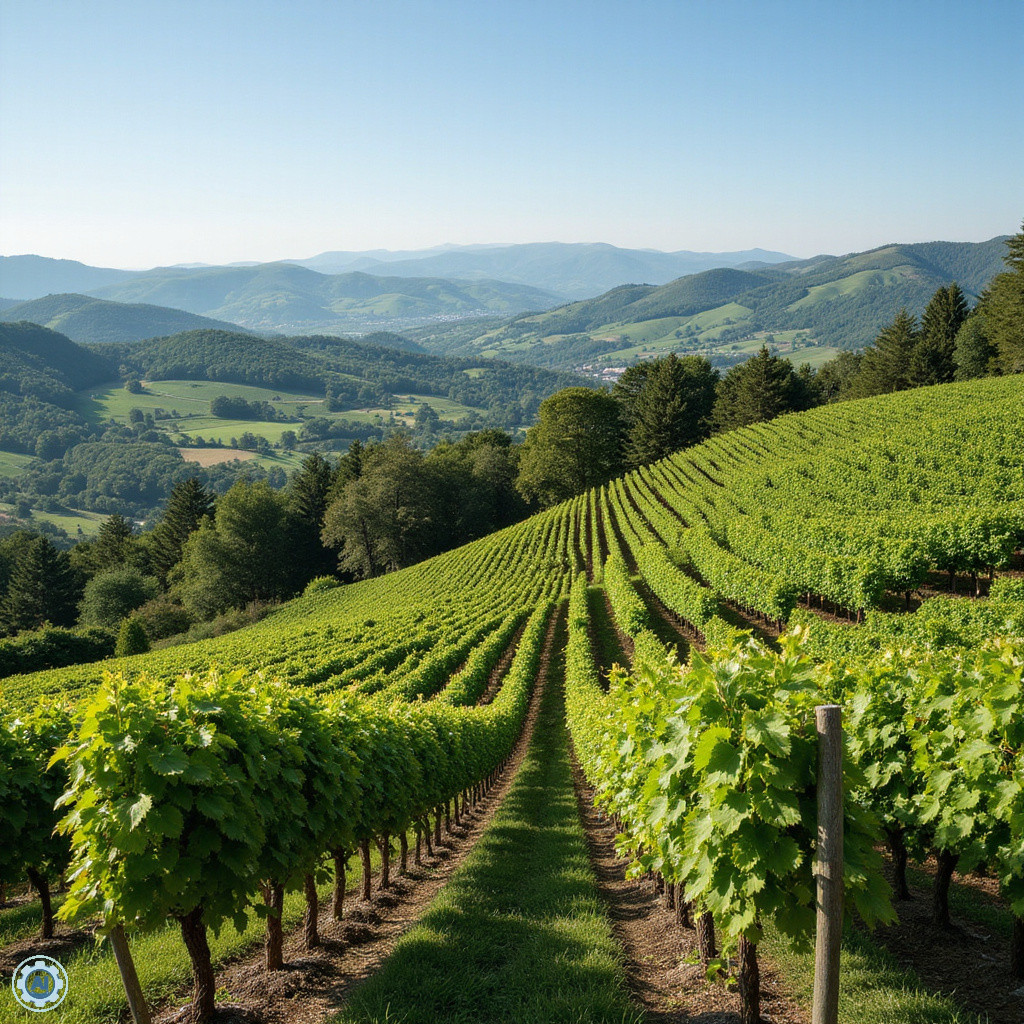 Winnice Valpolicella rozciągające się na tle wzgórz, idealne dla miłośników wina i przyrody