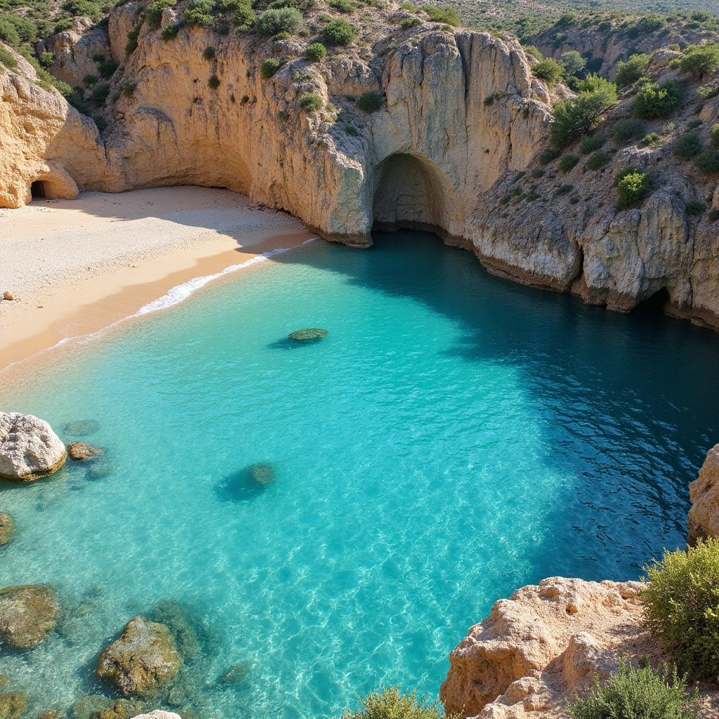 Turkusowe wody Basenu Kleopatry na wyspie Sedir - egzotyczna plaża i historia