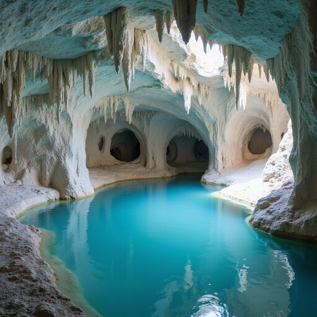 Jaskinia Kaklık – białe kaskady i turkusowe wody termalne w podziemnym raju