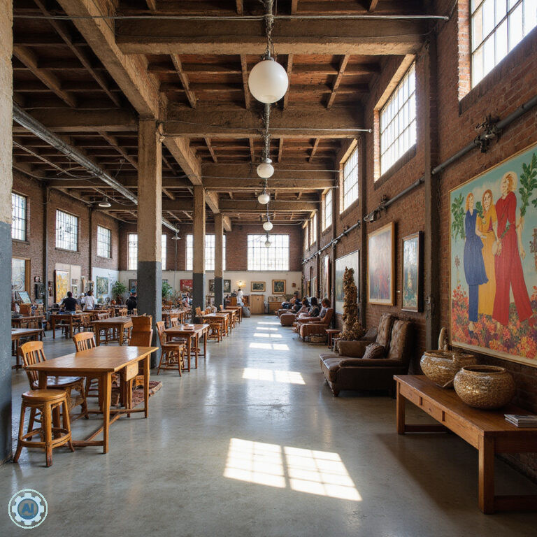 Fabrica La Aurora – dawna fabryka tekstyliów przekształcona w centrum sztuki, industrialna architektura, artystyczne galerie