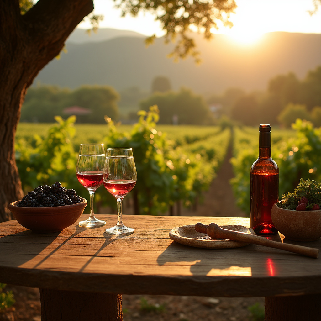 Degustacja tureckich win w winnicy Marmaris, słoneczne winnice, tradycyjne wino