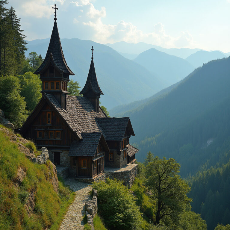 Drewniane kościoły Maramureszu – widok na tradycyjną architekturę wśród gór