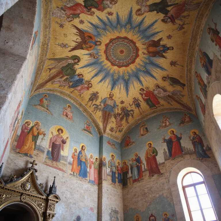 Freski w cerkwiach Bukowiny przedstawiające sceny biblijne i lokalne motywy