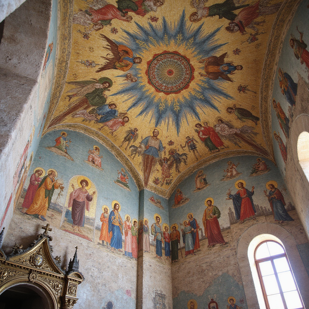 Freski w cerkwiach Bukowiny przedstawiające sceny biblijne i lokalne motywy