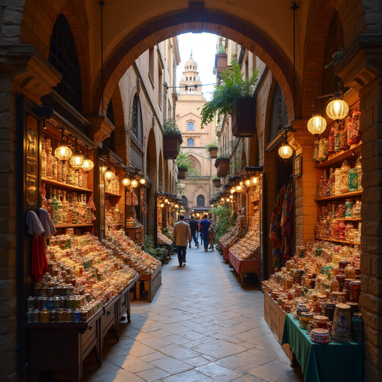 Khan El Khalili - labirynt wąskich uliczek z kolorowymi straganami
