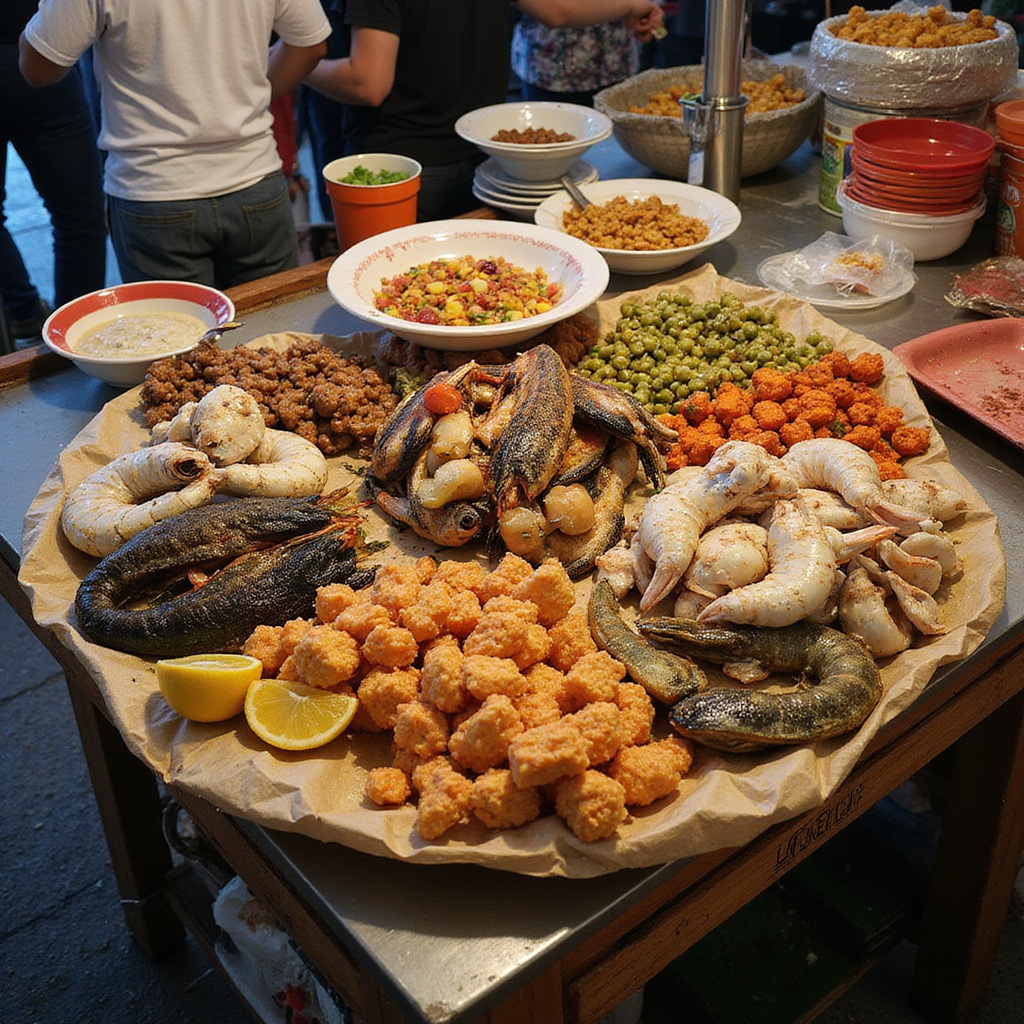 Nocne targi Hua Hin - świeże owoce morza i lokalne przysmaki