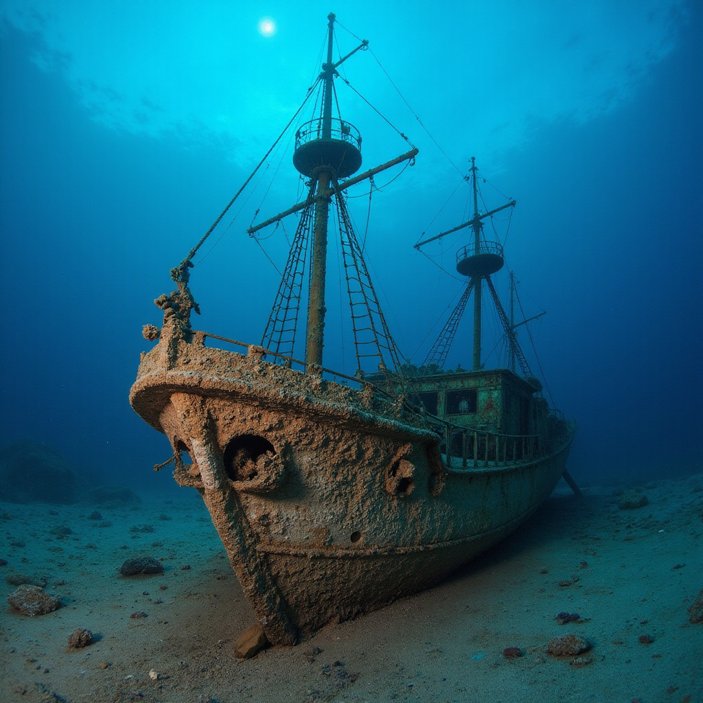 Nurkowanie wrakowe wokół Korfu - eksploracja zatopionego statku w Morzu Jońskim