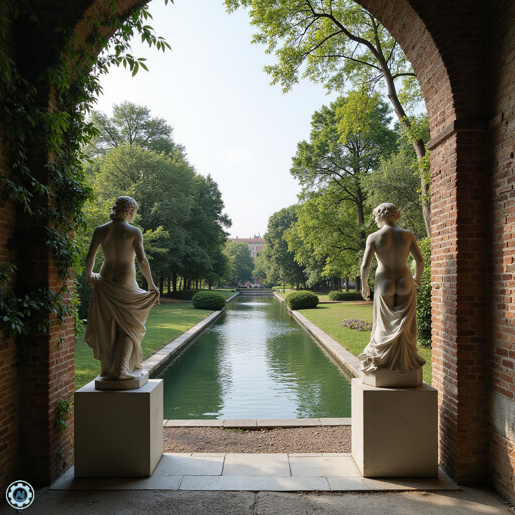 Peggy Guggenheim Collection widok na Canal Grande z ogrodem rzeźb