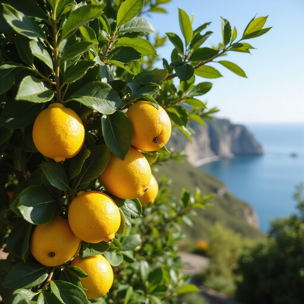 cytryny Sfusato Amalfitano rosnące na tarasach nad Zatoką Neapolitańską