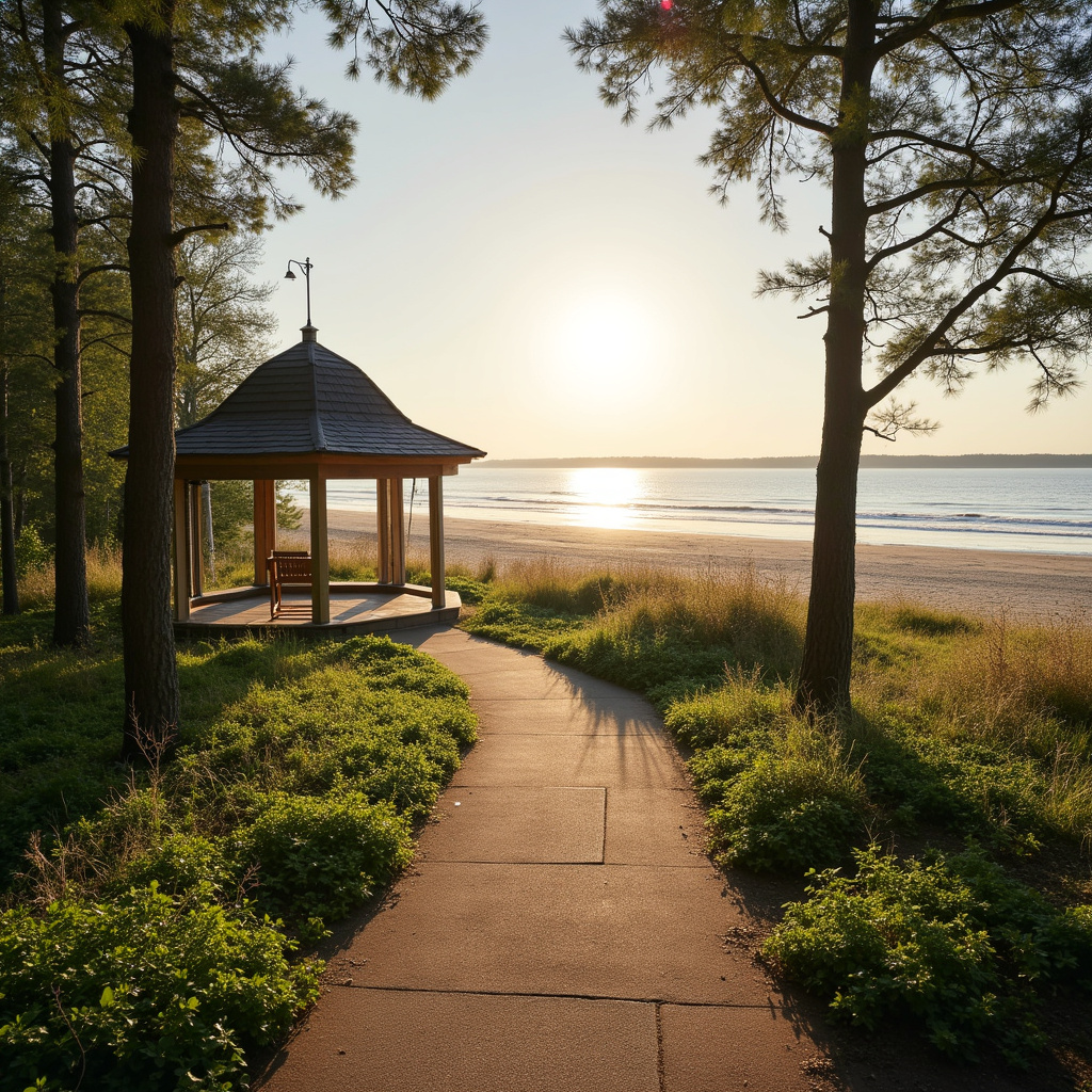 widok na plażę w Jurmali z alejką prowadzącą do sali Dzintari