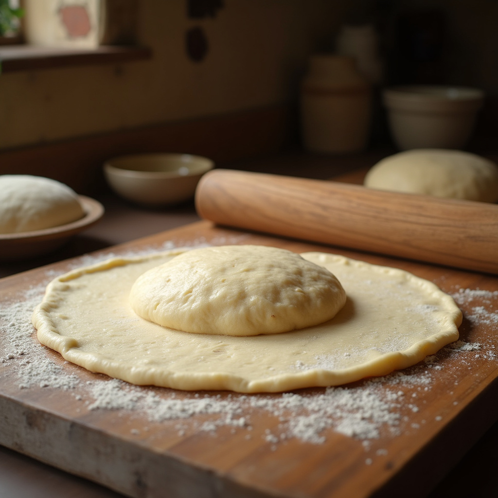 Tradycyjne ciasto warka do brika na stolnicy