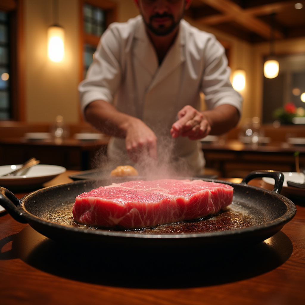 Restauracja w Japonii serwująca steki z wołowiny Kobe