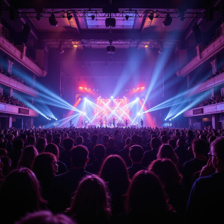 Festiwal muzyczny w Jurmali - scena w Wielkiej Sali Dzintars z widownią i światłami