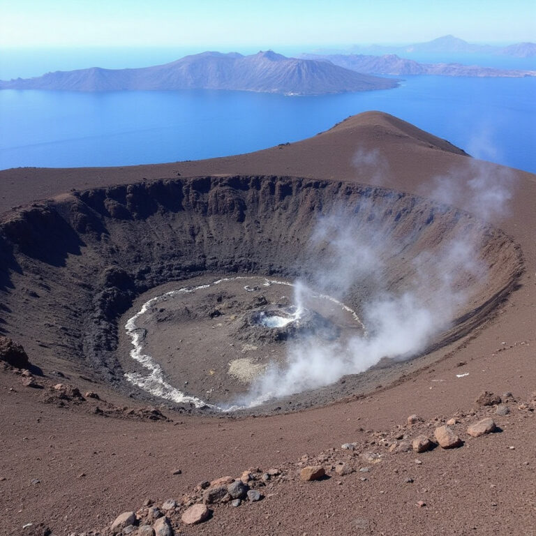 Spacer po kraterze wulkanu Nea Kameni z widokiem na kalderę Santorynu