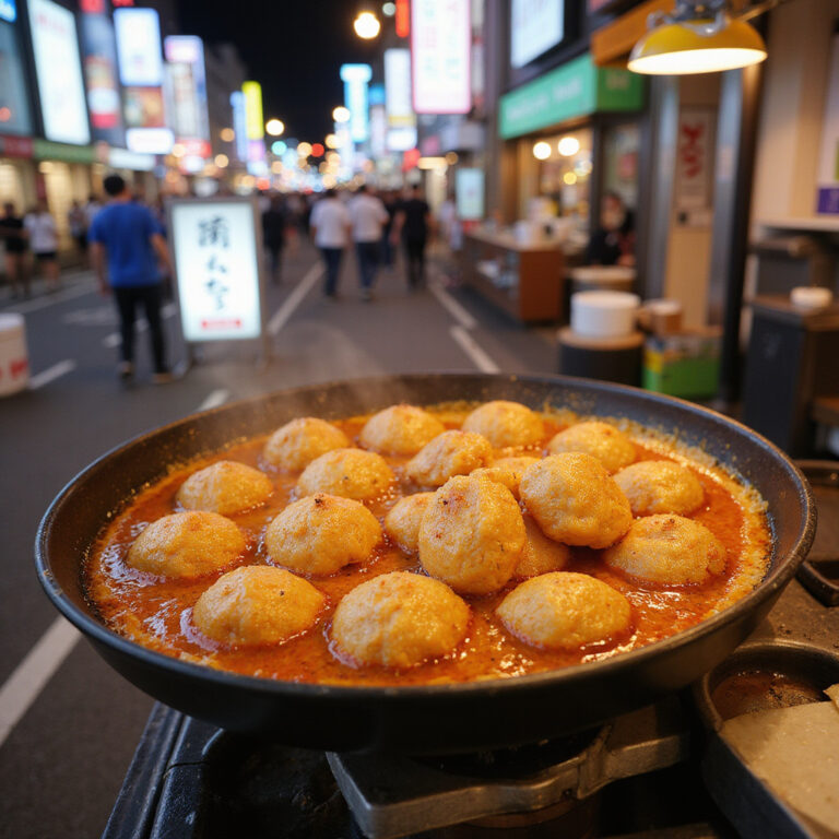 Street food w Osace - takoyaki i okonomiyaki na tętniącej życiem ulicy Dotonbori