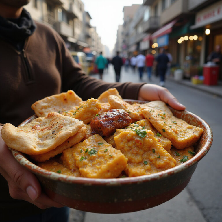 Street food w Kairze – koshary i inne lokalne przysmaki na tle tętniących życiem ulic