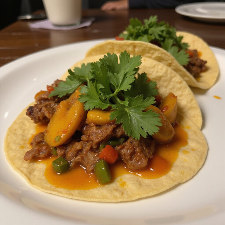 kuchnia fusion w Cancún – tacos al pastor z sosem ponzu i kolendrą