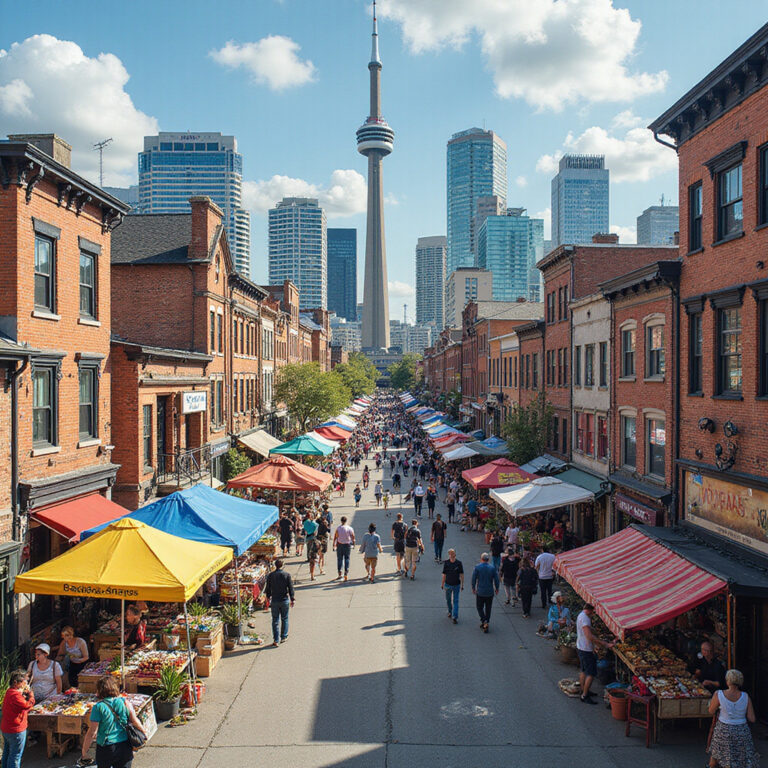 Toronto jako miasto wielokulturowe z różnymi dzielnicami etnicznymi