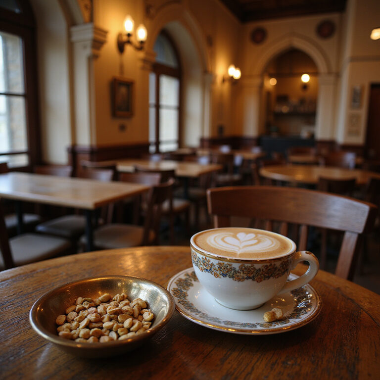 Tradycyjna egipska kawa z kardamonem w kawiarni El-Fishawy