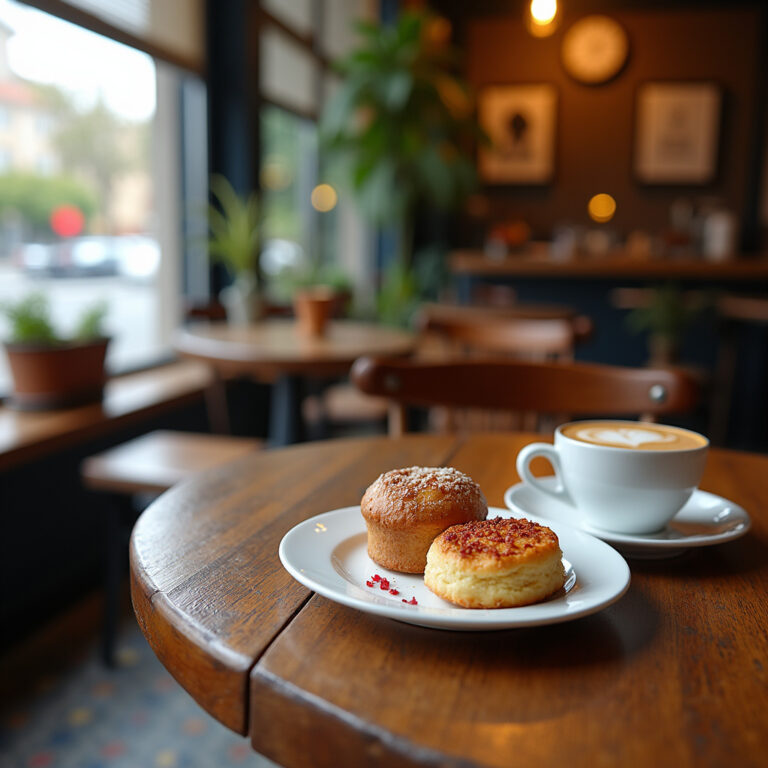 Kawiarnia w Bilbao z tradycyjnym espresso i lokalnymi słodyczami