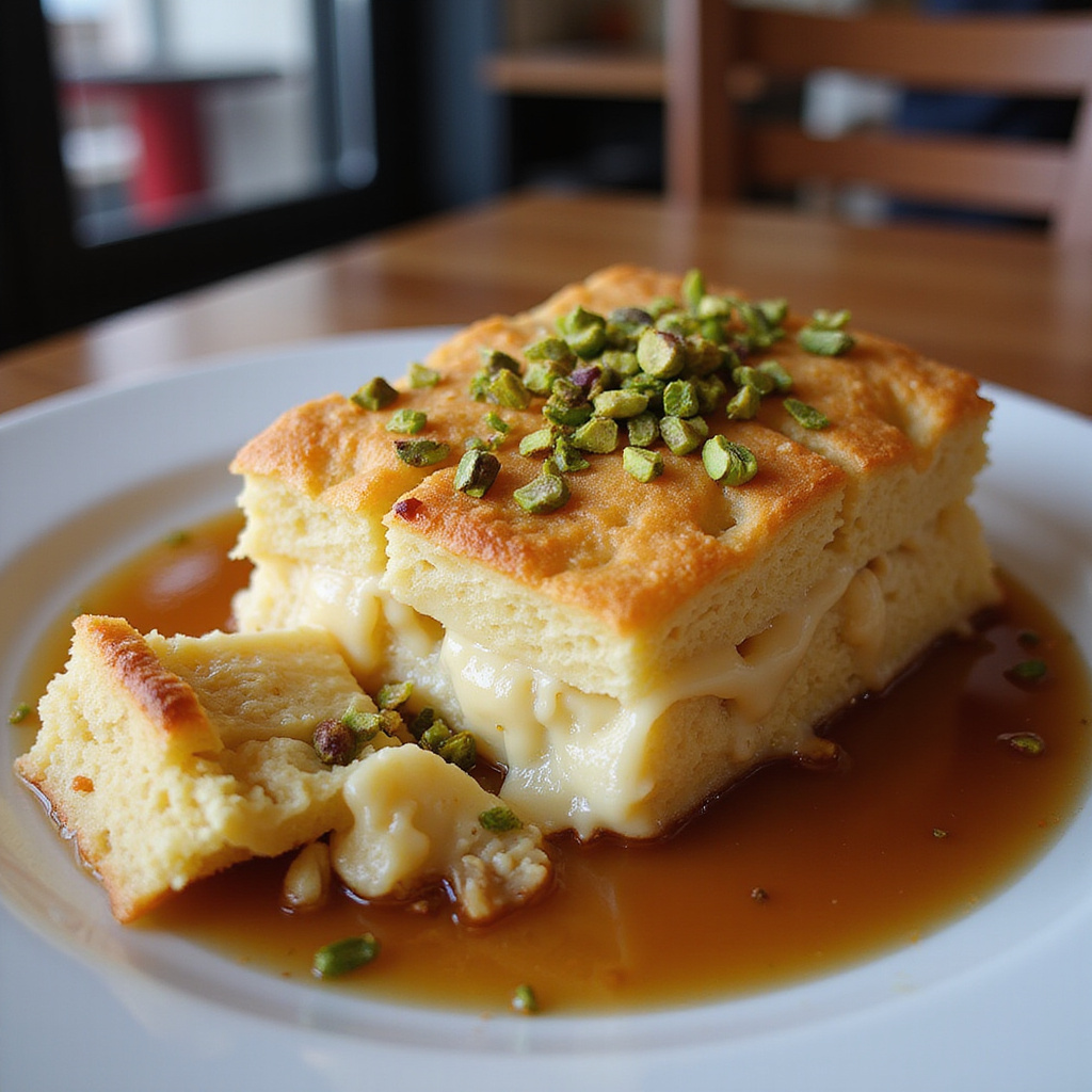 Gorące künefe serwowane w tradycyjnej cukierni w Marmaris